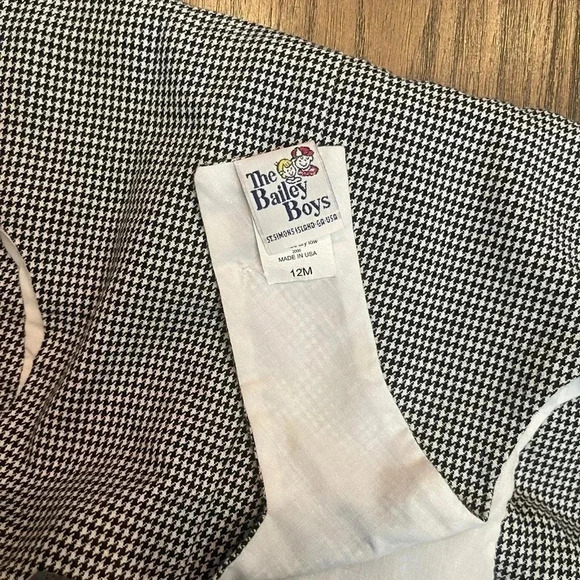 The Bailey Boys Cowboy White Black One Piece  Vintage Baby Boys Pants size 12M - Picture 9 of 17